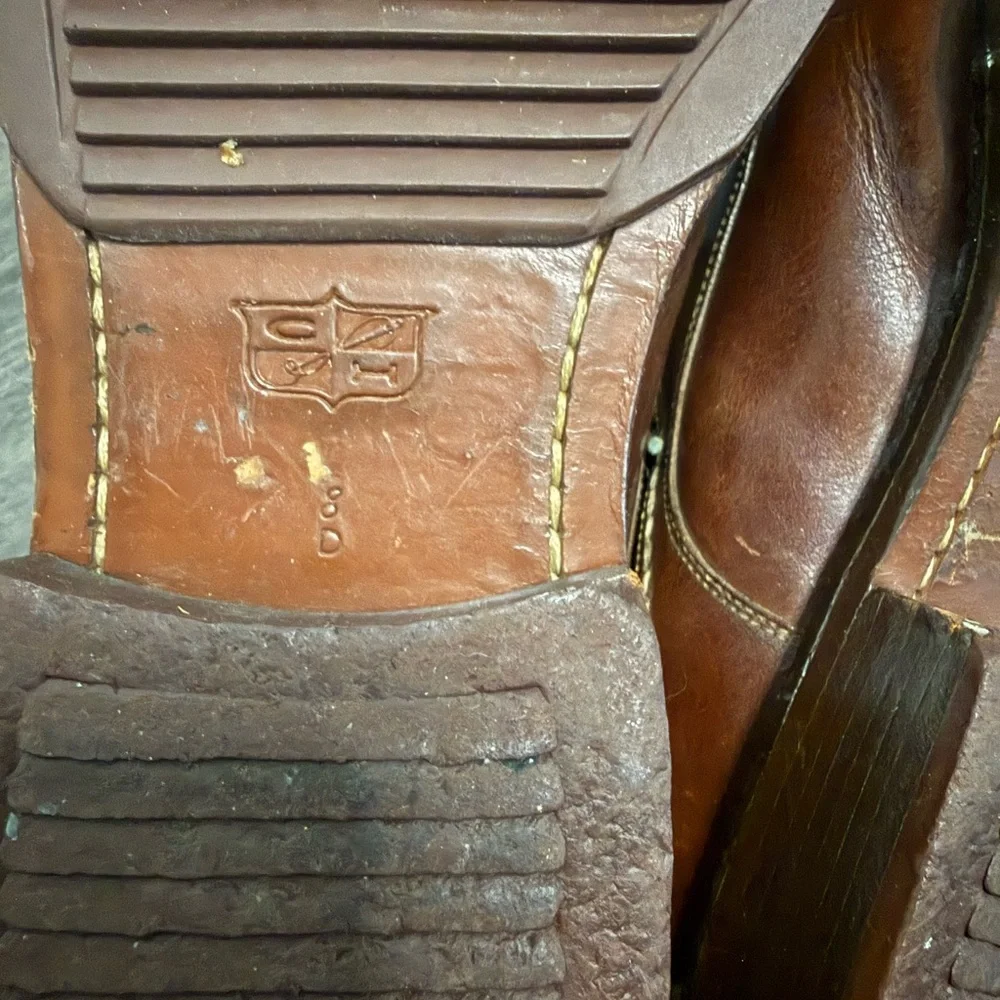 Cole Haan Country Brown Leather Derby Shoes Size 8 Timeless Old Money